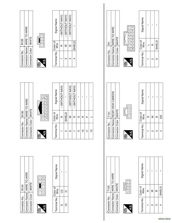 Nissan Maxima. Wiring Diagram - Without BOSE Audio System Without Navigation System