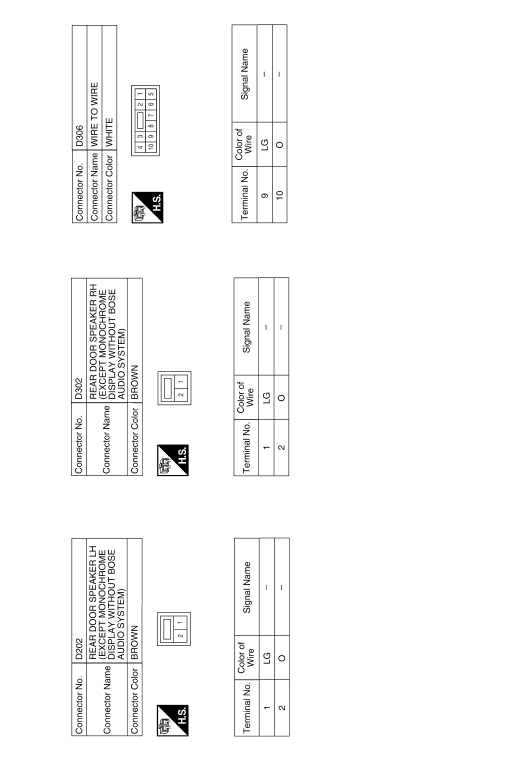 Nissan Maxima. Wiring Diagram - Without BOSE Audio System Without Navigation System